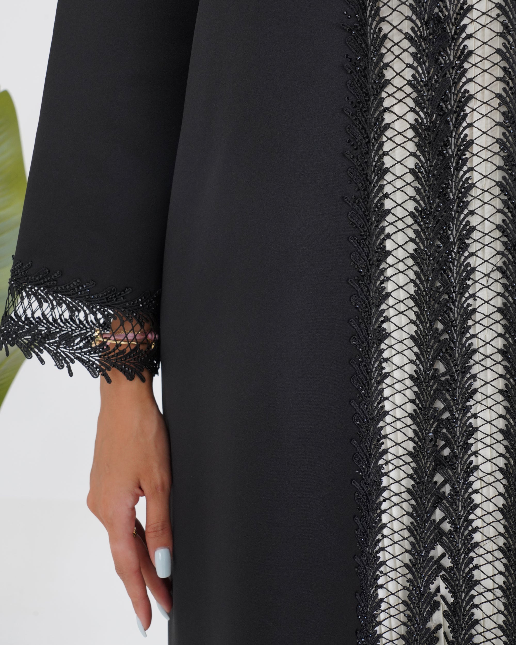 R121 Black  Abaya Set