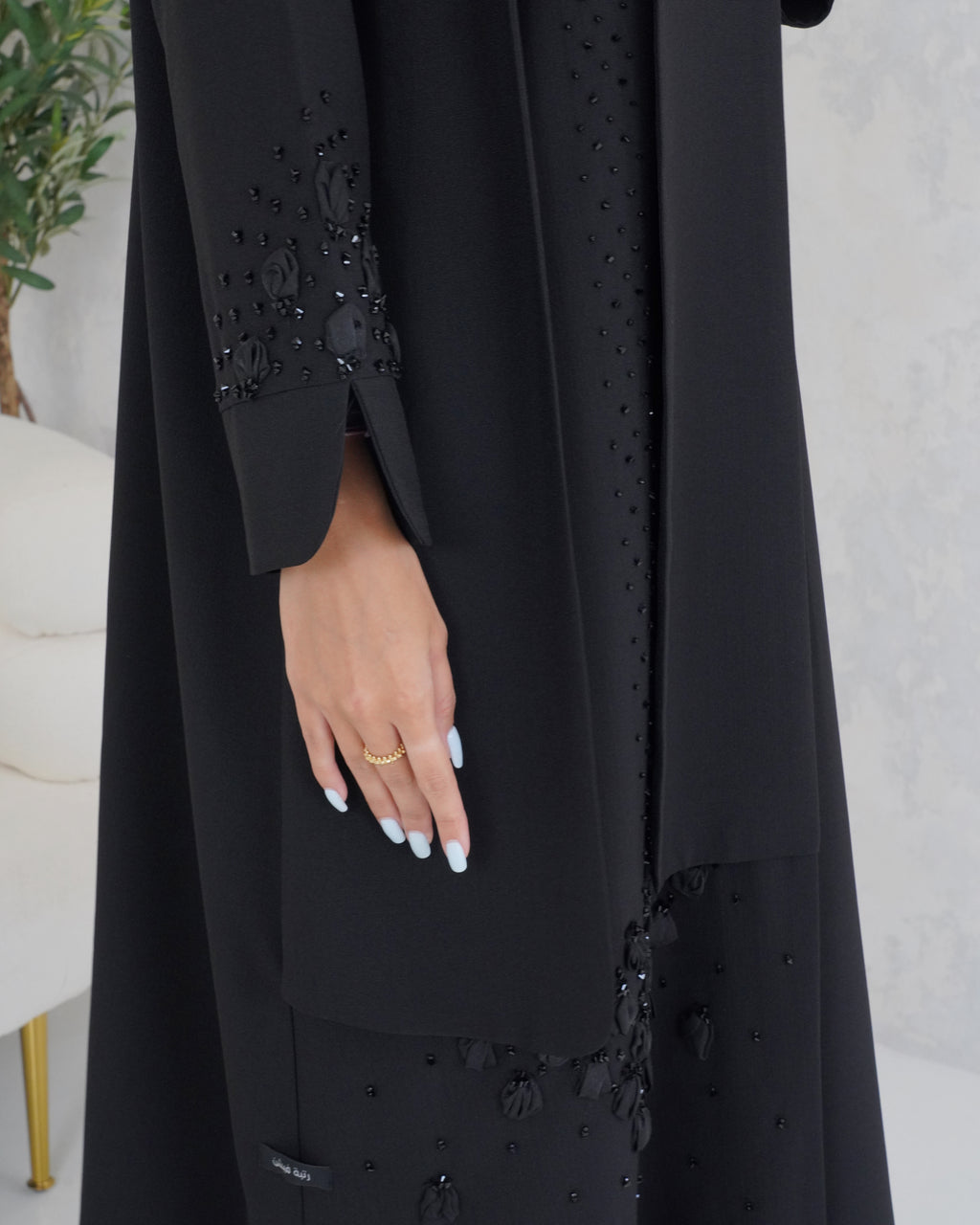 R125 Black  Abaya Set