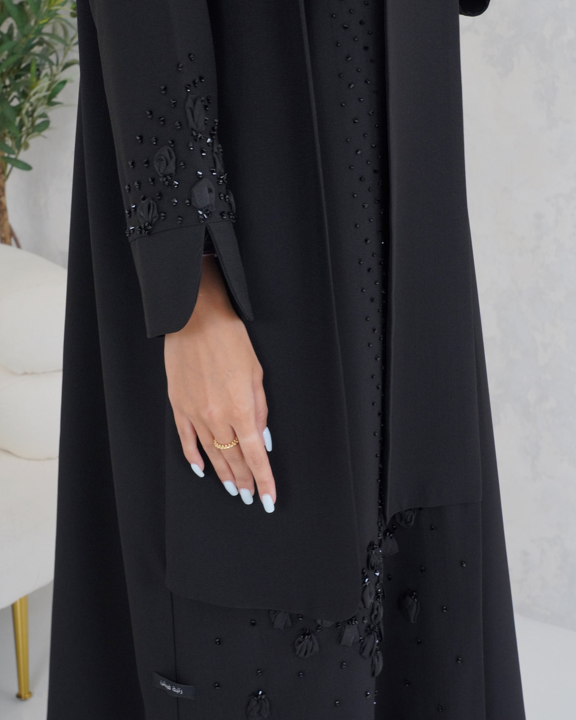 R125 Black  Abaya Set
