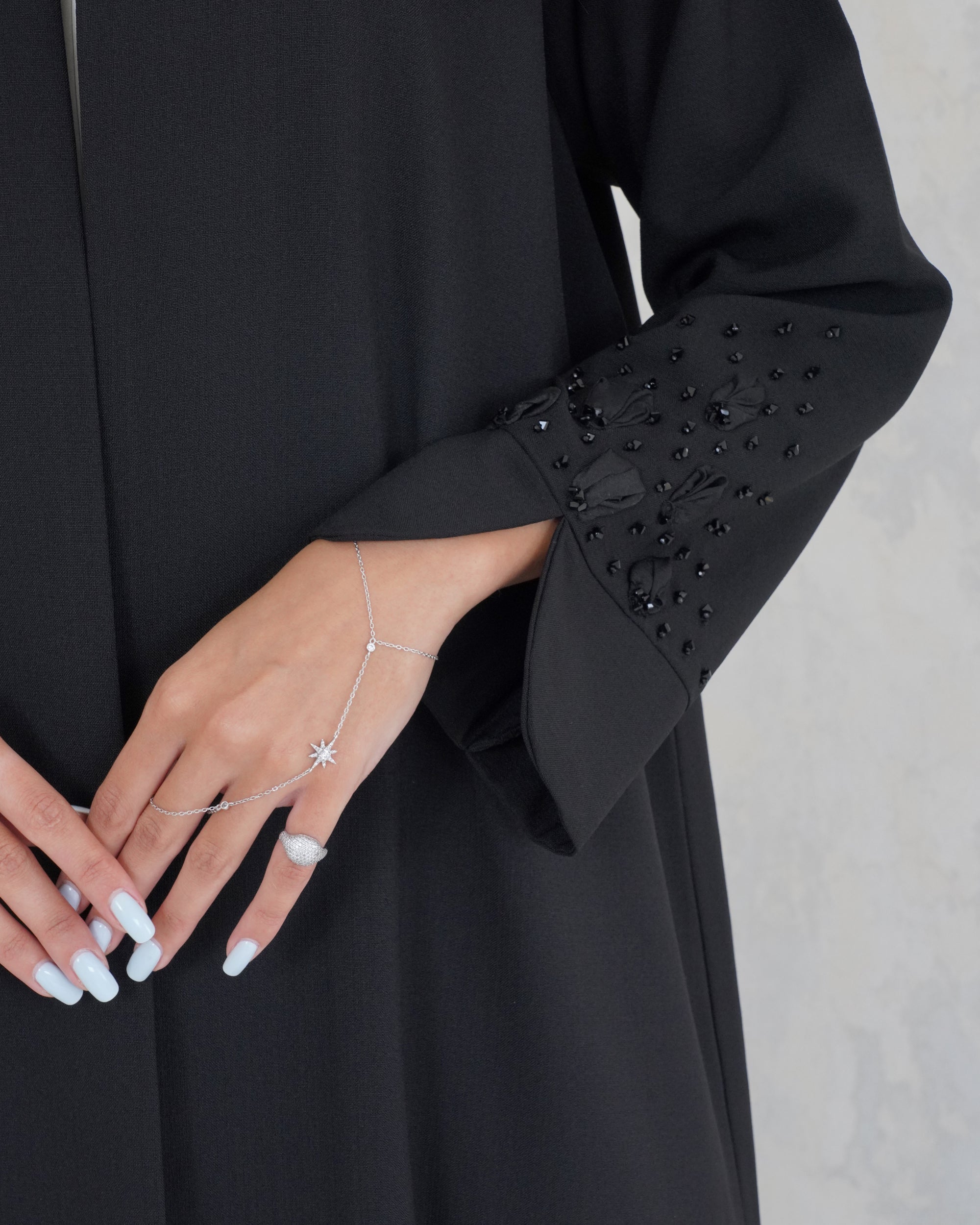 R125 Black  Abaya Set