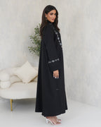 R126 Black classic Abaya Set