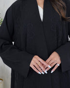 R128 Black  Abaya Set