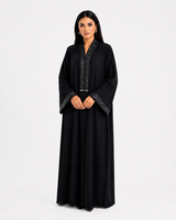 Buy Black Crystal Abaya R353 - Luxury Abaya shop- Rutba Fashion Abaya