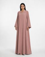 Buy Pink Abaya R359 - Zari Work - Rutba Fashion Abaya