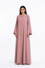 Buy Pink Abaya R359 - Zari Work - Rutba Fashion Abaya