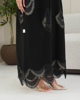 R233 Black Classic Abaya Set