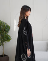 R233 Black Classic Abaya Set