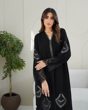 R233 Black Classic Abaya Set
