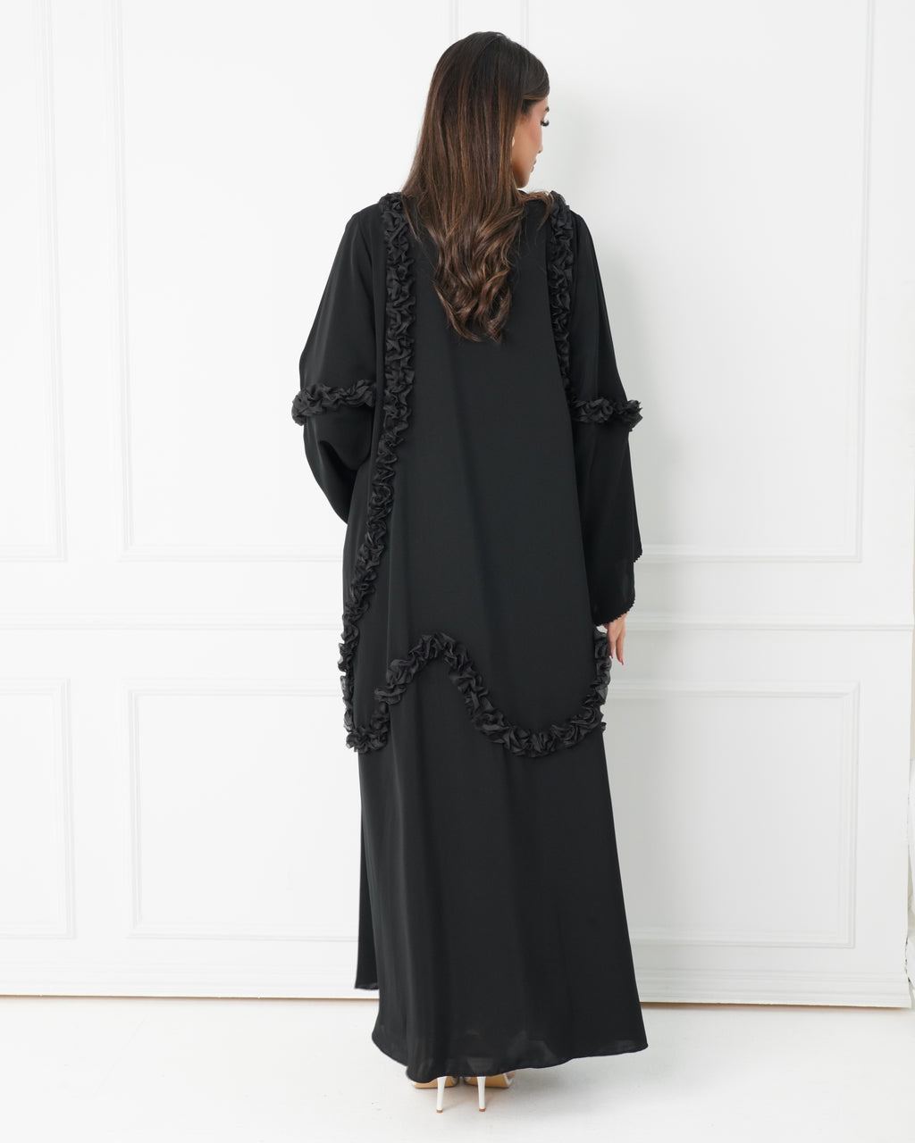 R179 Black Elegant  collection Abaya Set