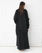 R179 Black Elegant  collection Abaya Set