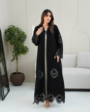 R233 Black Classic Abaya Set