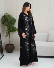 R234  Black Dantel Summer Collection Abaya