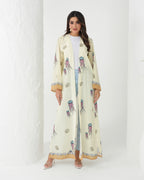 R162 the ocean printed summer wear  Abaya Set