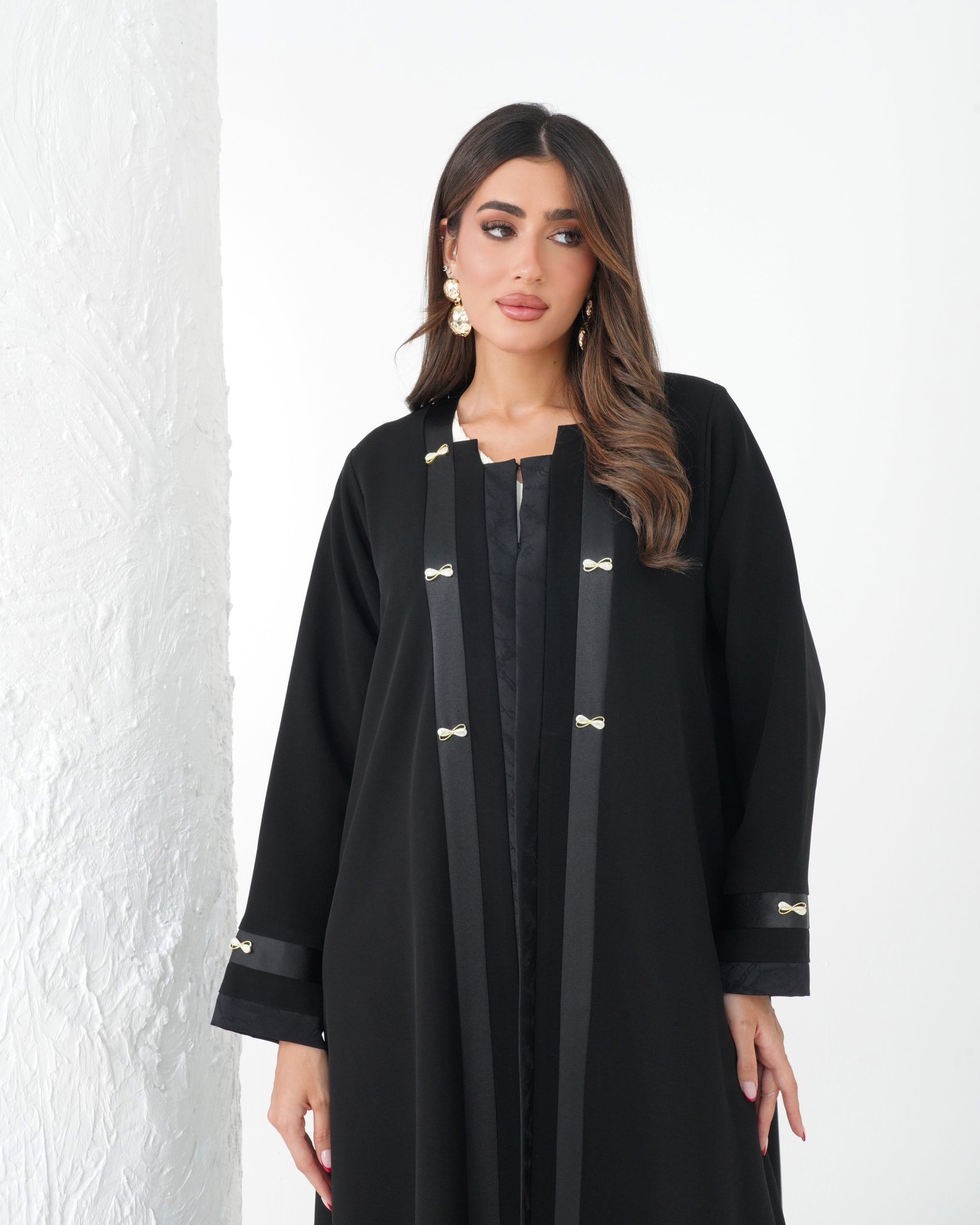 R178 Black Stylish Abaya Set