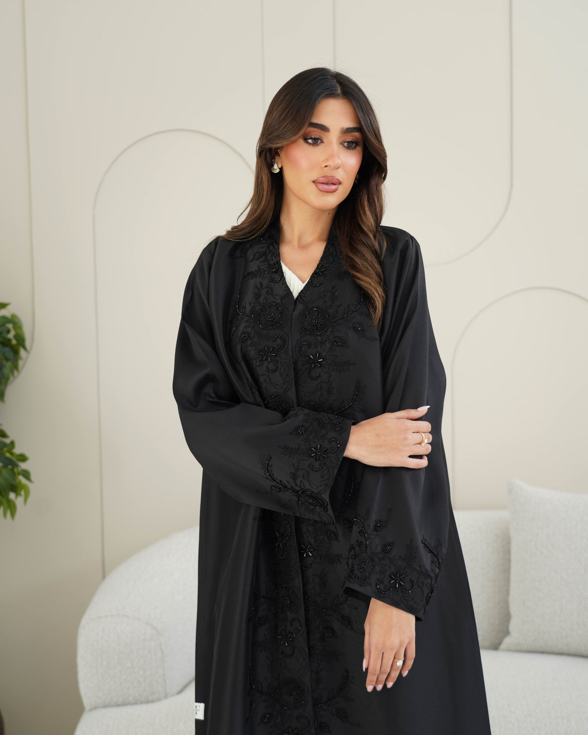 R236 Kashmiri Ari work summer Collection Abaya