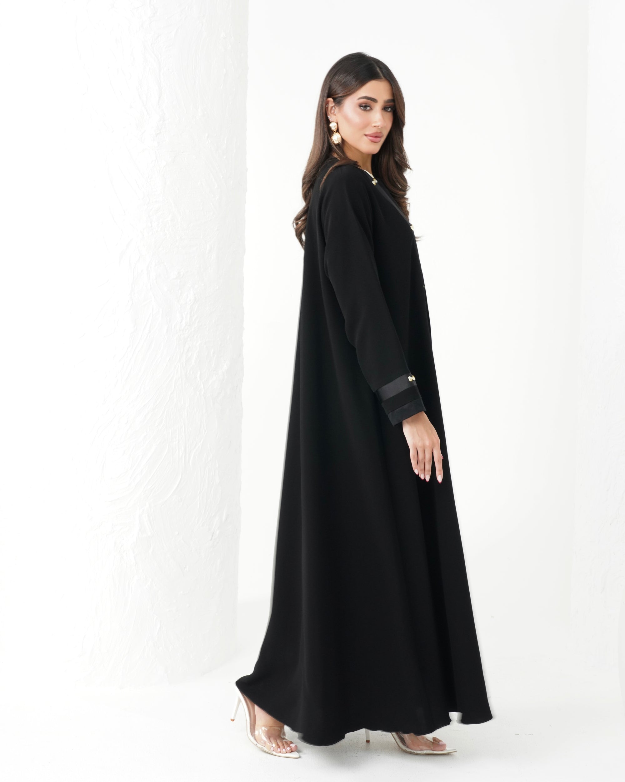 R178 Black Stylish Abaya Set