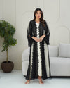 R237 Luxurious Chiffon summer Collection BlackAbaya