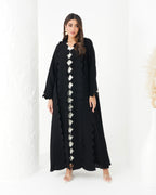 R174 Black Exclusive Designer  Abaya Set