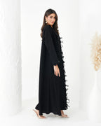 R174 Black Exclusive Designer  Abaya Set