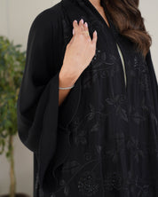 R238 Queen Black Abaya for Summer Collection