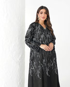 R190 casual Black  Abaya Set