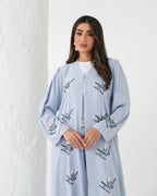 R177  Travel wear Sky blue  Abaya Set
