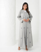 R182 Travel wear Grey  Abaya Set