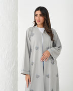 R182 Travel wear Grey  Abaya Set