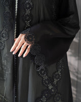 R242 Black Elegant summer Abaya Collection