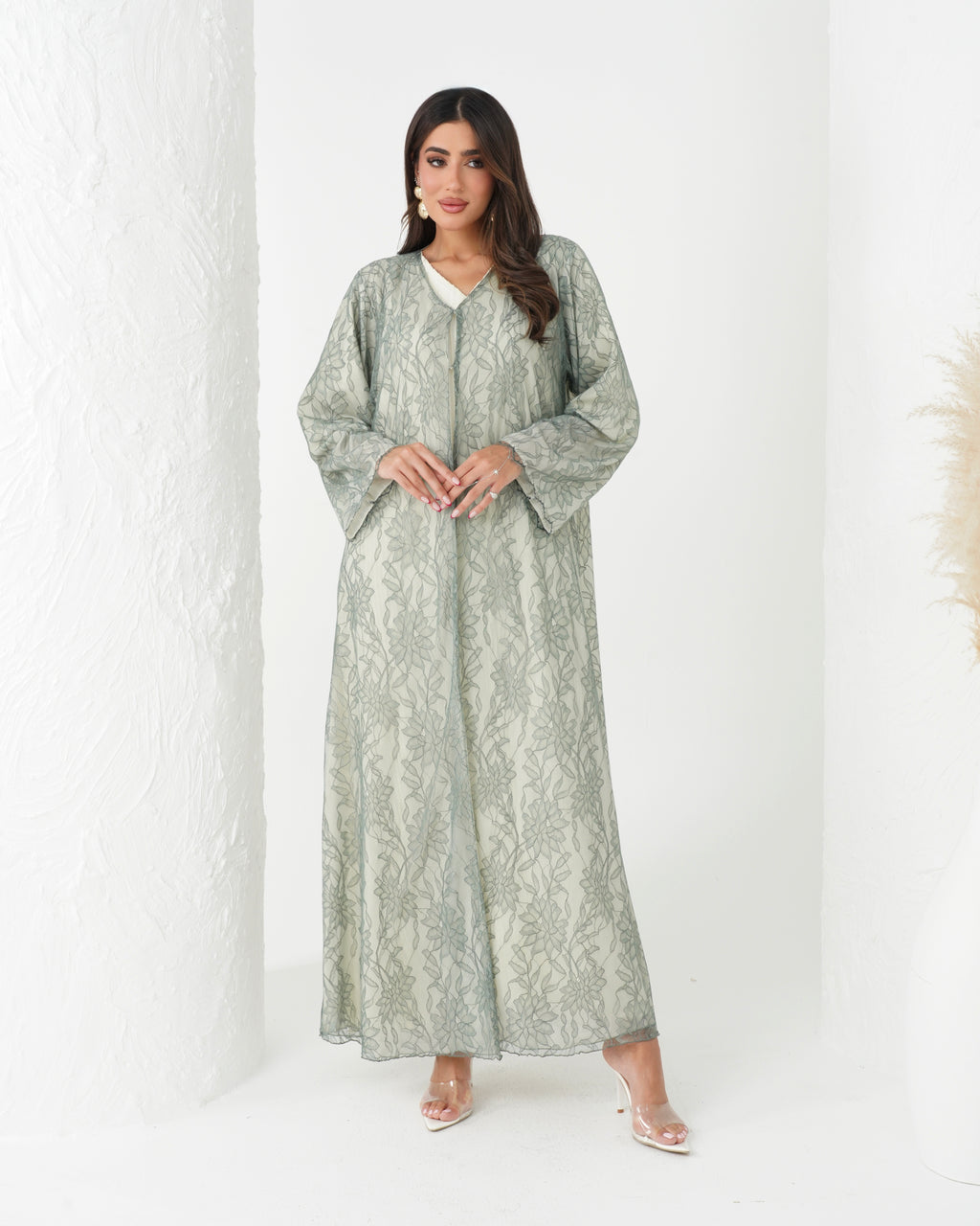 R168 Dantel Summer wear Abaya Set