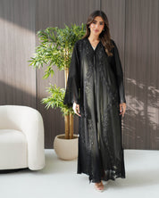 R242 Black Elegant summer Abaya Collection