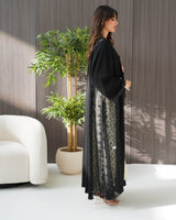 R243 Cutting Model Black Abaya for Eid Collection