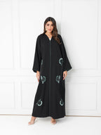 R187 Black Summer collection Abaya Set