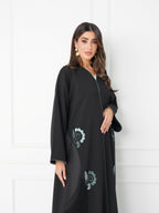 R187 Black Summer collection Abaya Set
