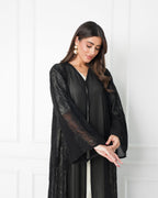 R173  Black  Classic summer wear  Abaya Set