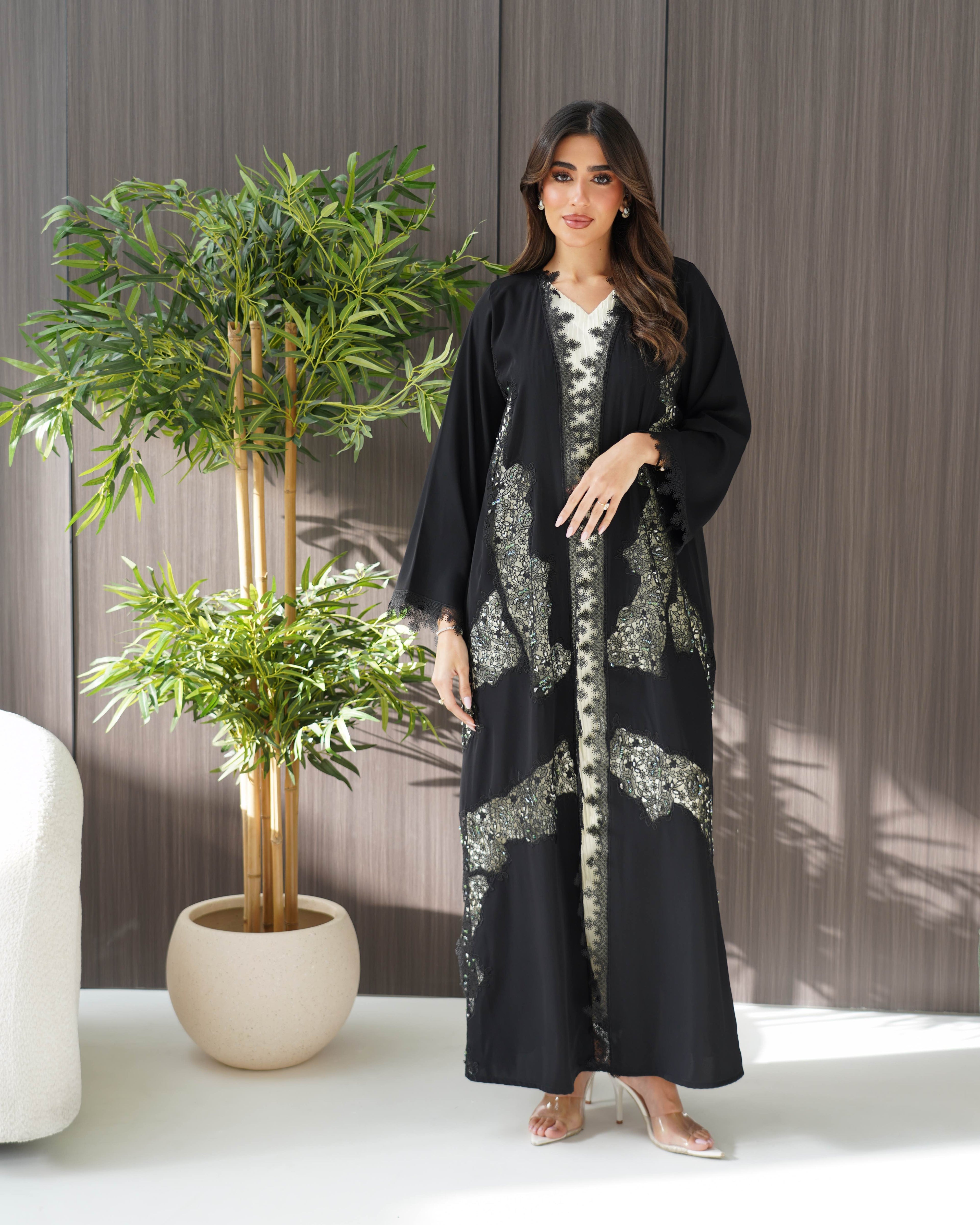 R244  Classic Black Eid Abaya collection