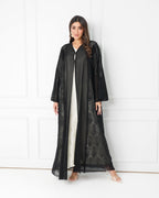 R173  Black  Classic summer wear  Abaya Set