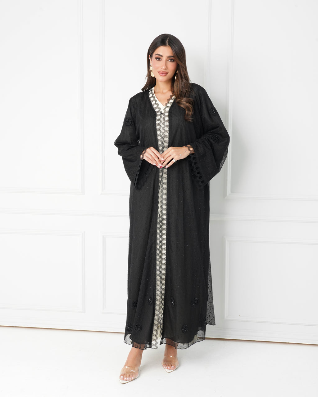 R186 Black Summer collection Abaya Set