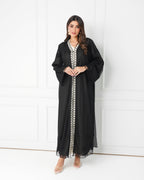 R186 Black Summer collection Abaya Set