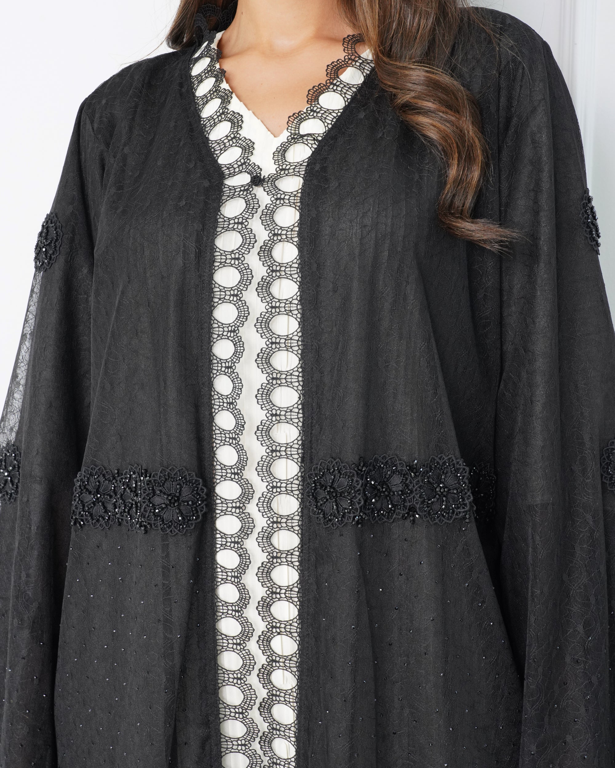 R186 Black Summer collection Abaya Set