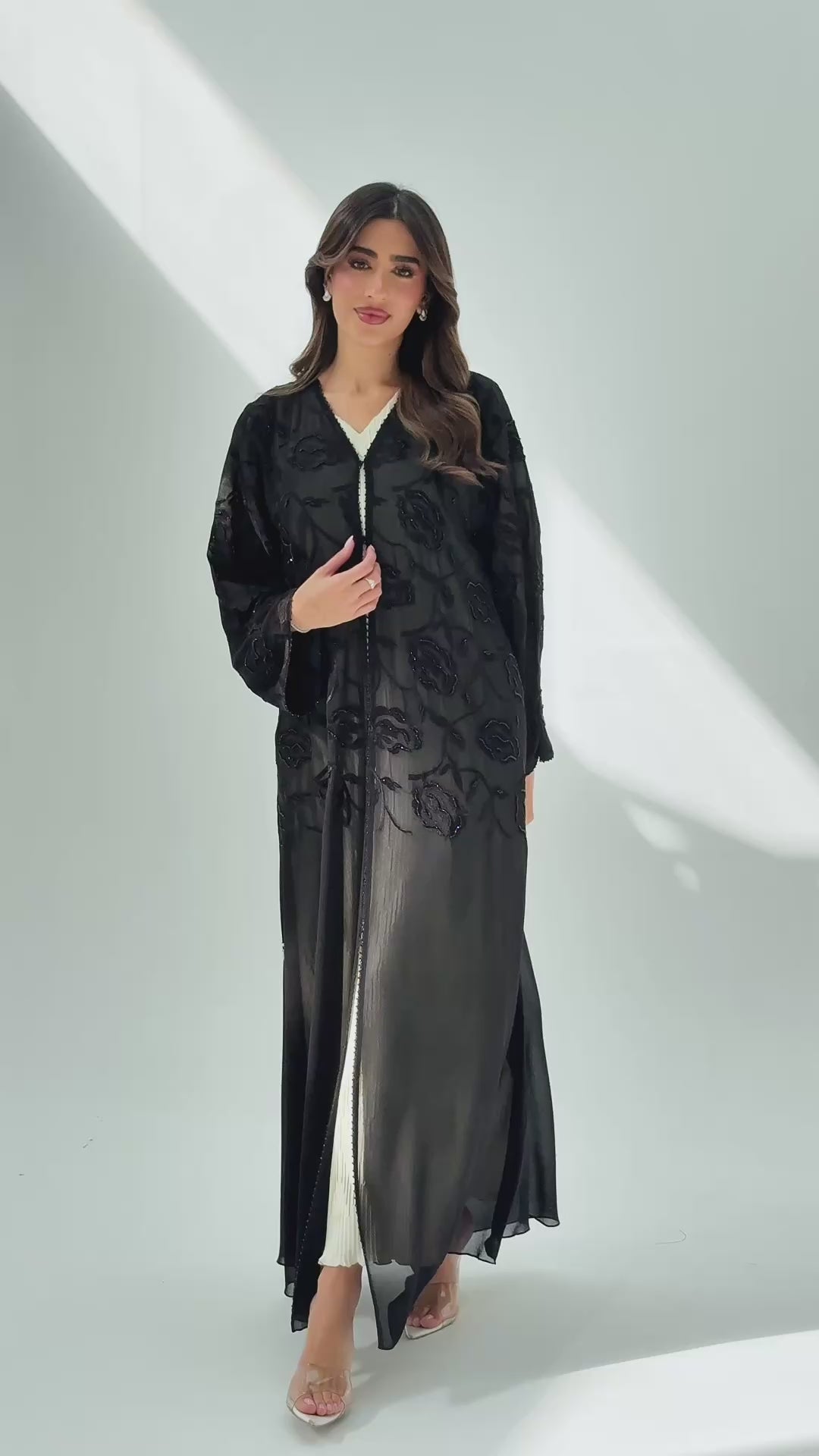 R261 Black Special Abaya for Eid Collection