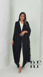 R160  Black wedding and party Collection Abaya Set