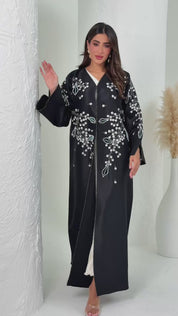 R180  Black Classic  Designer  Abaya Set