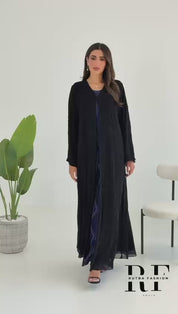 طقم عباية سوداء R036
