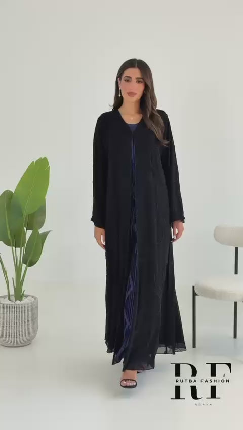طقم عباية سوداء R036