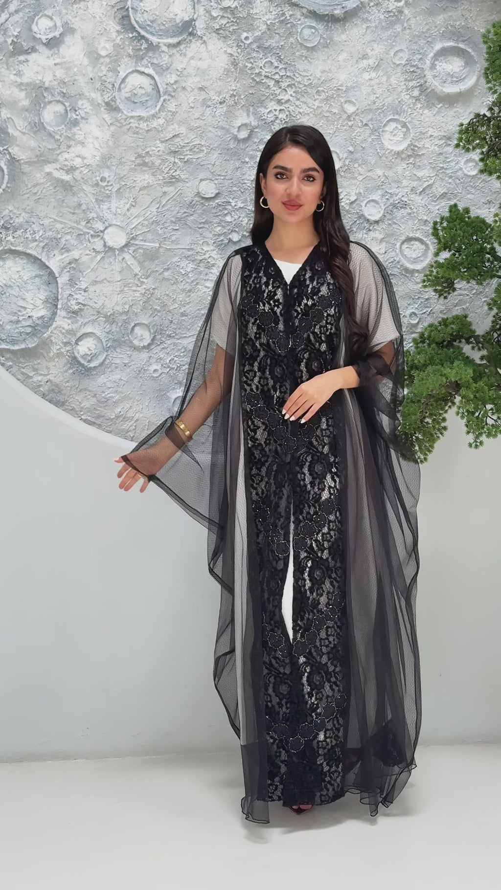 R316 Luxurious turkey party Black Abaya