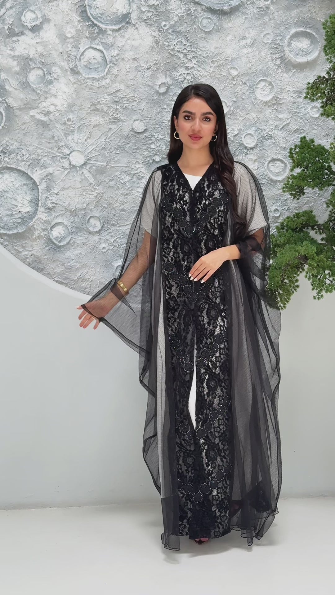 R316 Luxurious turkey party Black Abaya