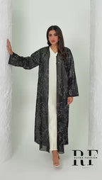 R132 Spanking Black  Abaya Set