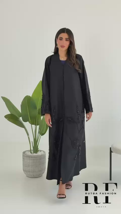 R111 Black Abaya Set