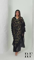 R150 Black wedding and party Collection Abaya Set